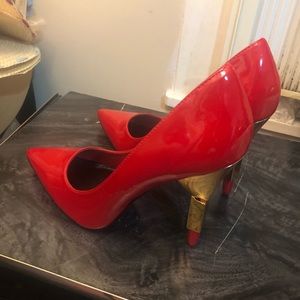Patent women’s red shoes